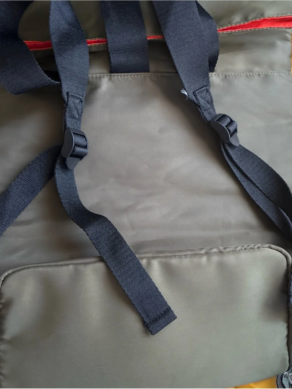 Jean Paul Gaultier Olive Green Duffel/ Yoga Backpack Bag w/Gold Hardware 17x15”